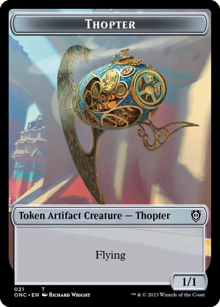 Myr // Thopter Double-Sided Token [Phyrexia: All Will Be One Commander Tokens] | Tables and Towers