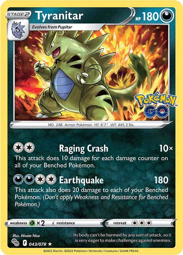 Tyranitar (043/078) [Pokémon GO] | Tables and Towers