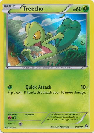 Treecko (6/160) (Sheen Holo) [XY: Primal Clash] | Tables and Towers