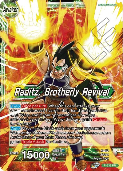 Raditz // Raditz, Brotherly Revival (P-338) [Saiyan Showdown Prerelease Promos] | Tables and Towers