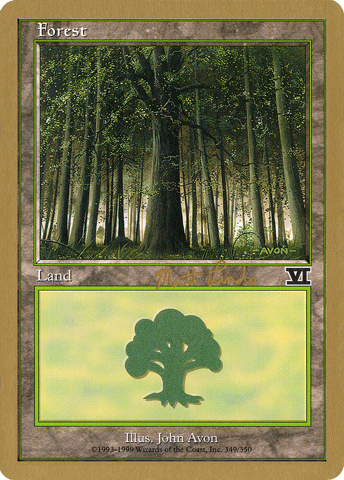 Forest (ml349) (Matt Linde) [World Championship Decks 1999] | Tables and Towers