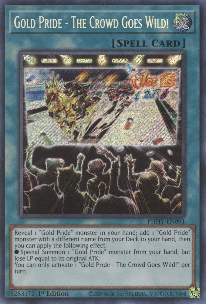 Gold Pride - The Crowd Goes Wild! [PHHY-EN091] Secret Rare | Tables and Towers