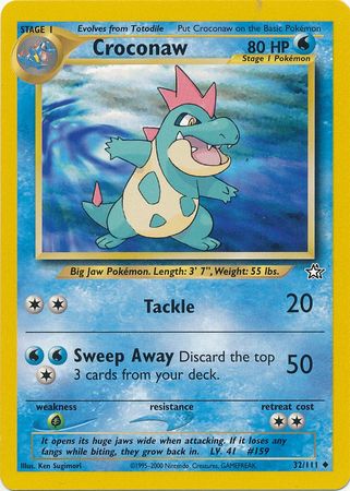 Croconaw (32/111) [Neo Genesis Unlimited] | Tables and Towers