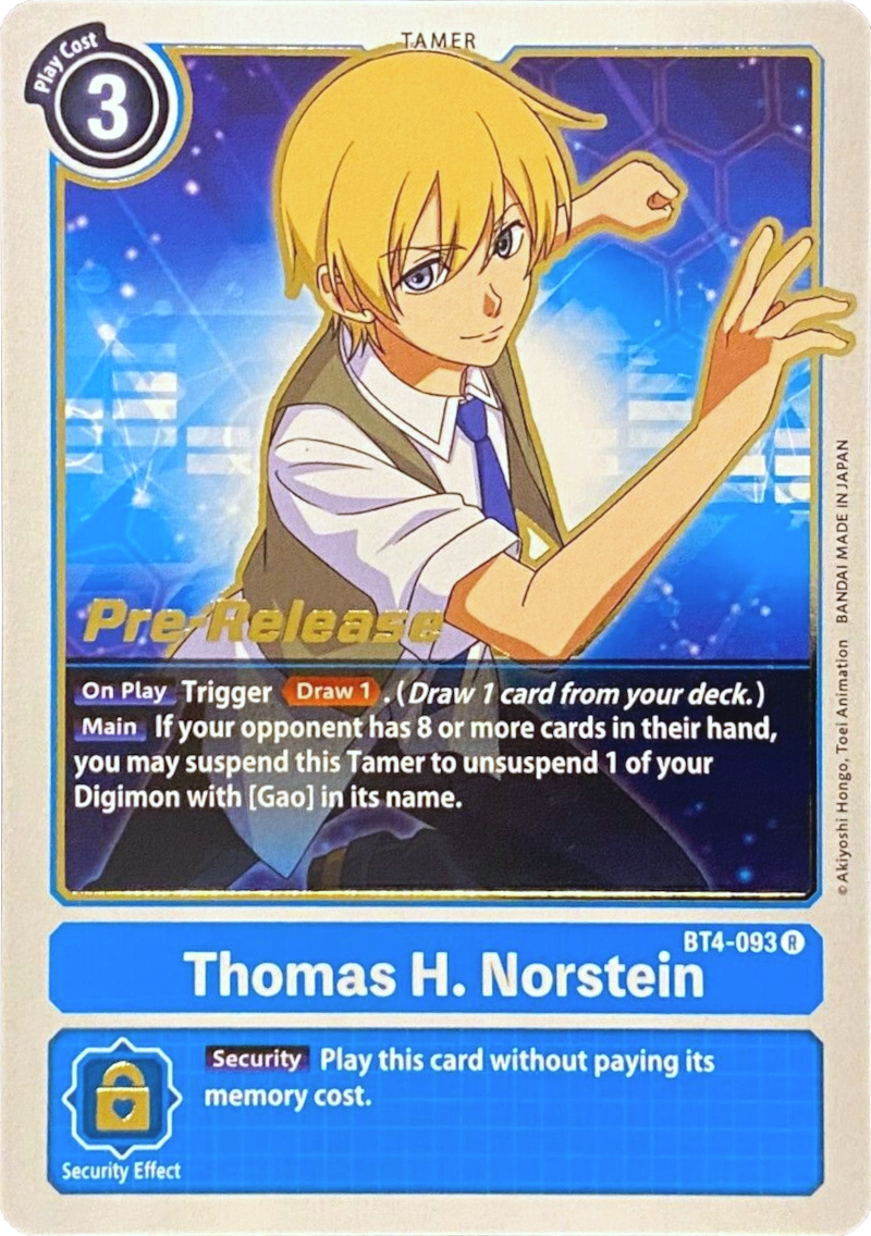 Thomas H. Norstein [BT4-093] [Great Legend Pre-Release Promos] | Tables and Towers