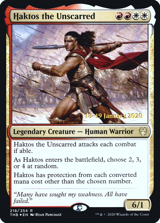 Haktos the Unscarred [Theros Beyond Death Prerelease Promos] | Tables and Towers