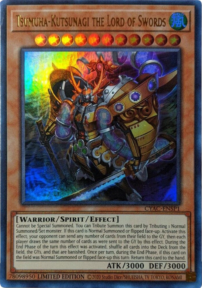 Tsumuha-Kutsunagi the Lord of Swords [CYAC-ENSP1] Ultra Rare | Tables and Towers