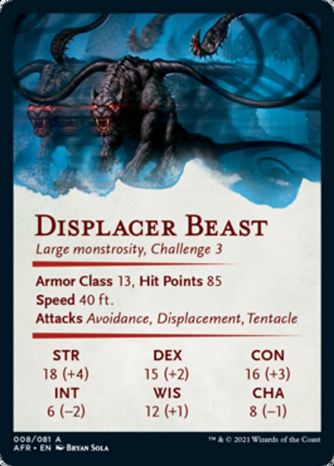 Displacer Beast Art Card [Dungeons & Dragons: Adventures in the Forgotten Realms Art Series] | Tables and Towers