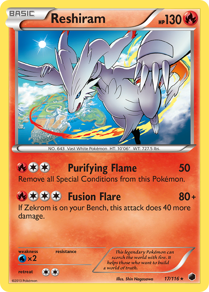 Reshiram (17/116) [Black & White: Plasma Freeze] | Tables and Towers