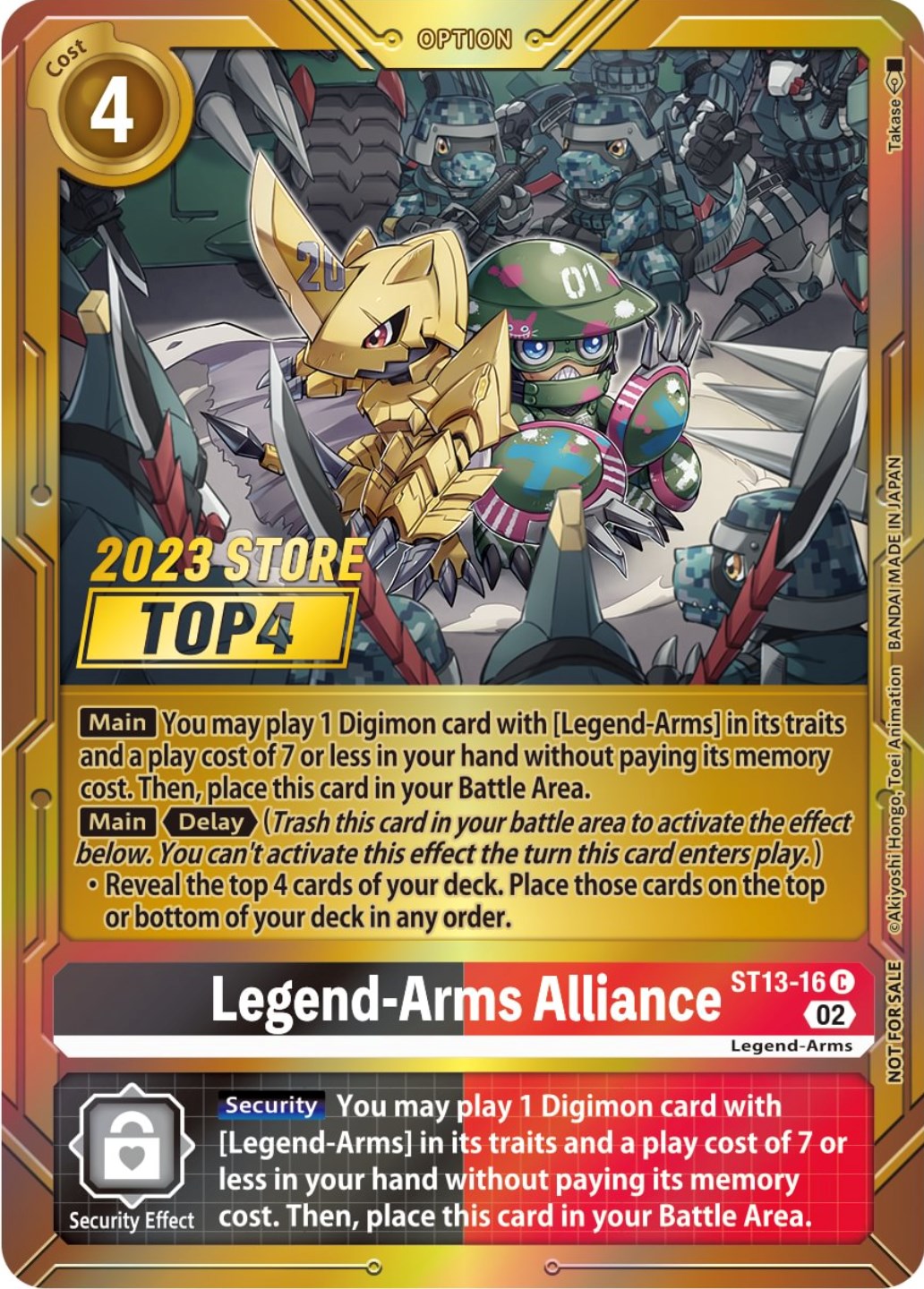 Legend-Arms Alliance [ST13-16] (2023 Store Top 4) [Starter Deck: Ragnaloardmon Promos] | Tables and Towers