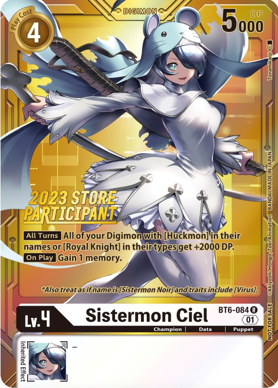 Sistermon Ciel [BT6-084] (2023 Store Participant) [Double Diamond Promos] | Tables and Towers