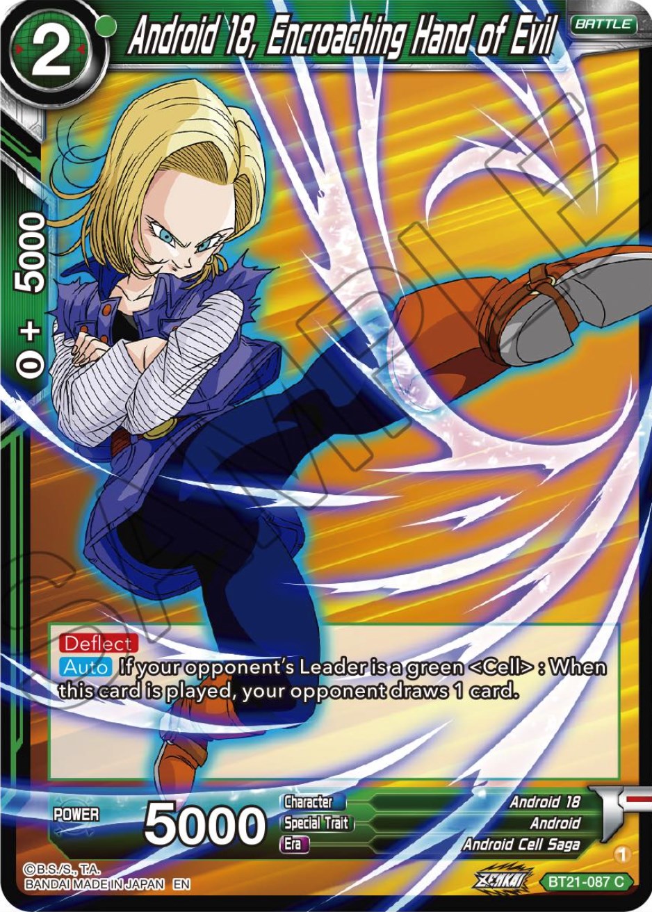 Android 18, Encroaching Hand of Evil (BT21-087) [Wild Resurgence] | Tables and Towers