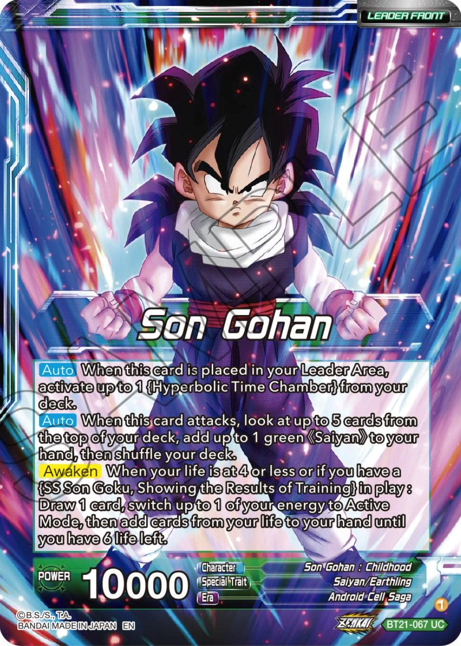 Son Gohan // SS Son Gohan, The Results of Fatherly Training (BT21-067) [Wild Resurgence] | Tables and Towers