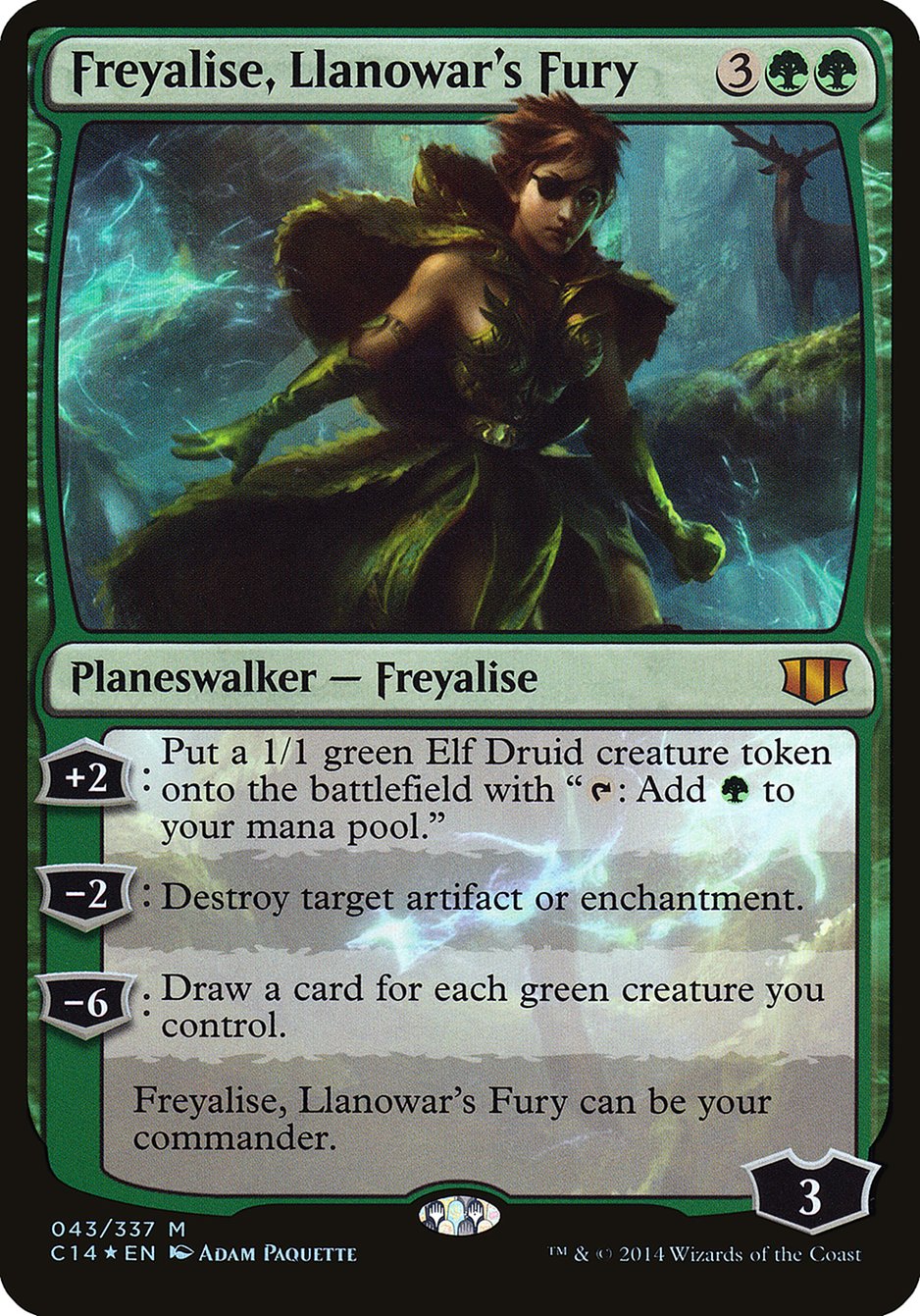 Freyalise, Llanowar's Fury (Oversized) [Commander 2014 Oversized] | Tables and Towers