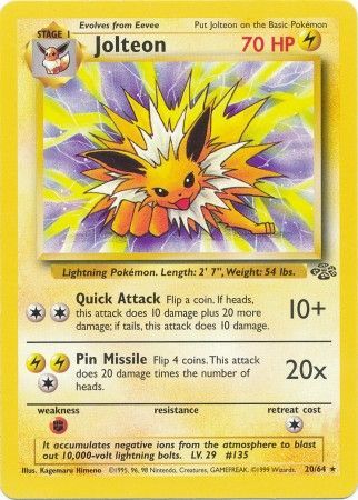 Jolteon (20/64) [Jungle Unlimited] | Tables and Towers