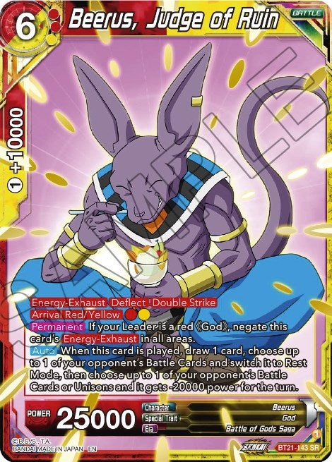 Beerus, Judge of Ruin (BT21-143) [Wild Resurgence] | Tables and Towers