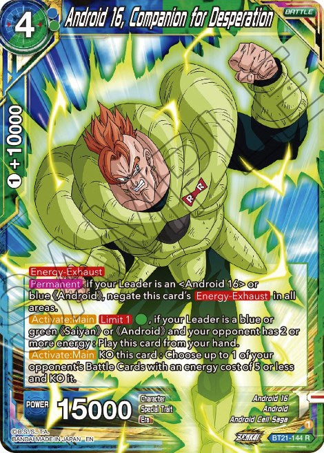 Android 16, Companion for Desperation (BT21-144) [Wild Resurgence] | Tables and Towers