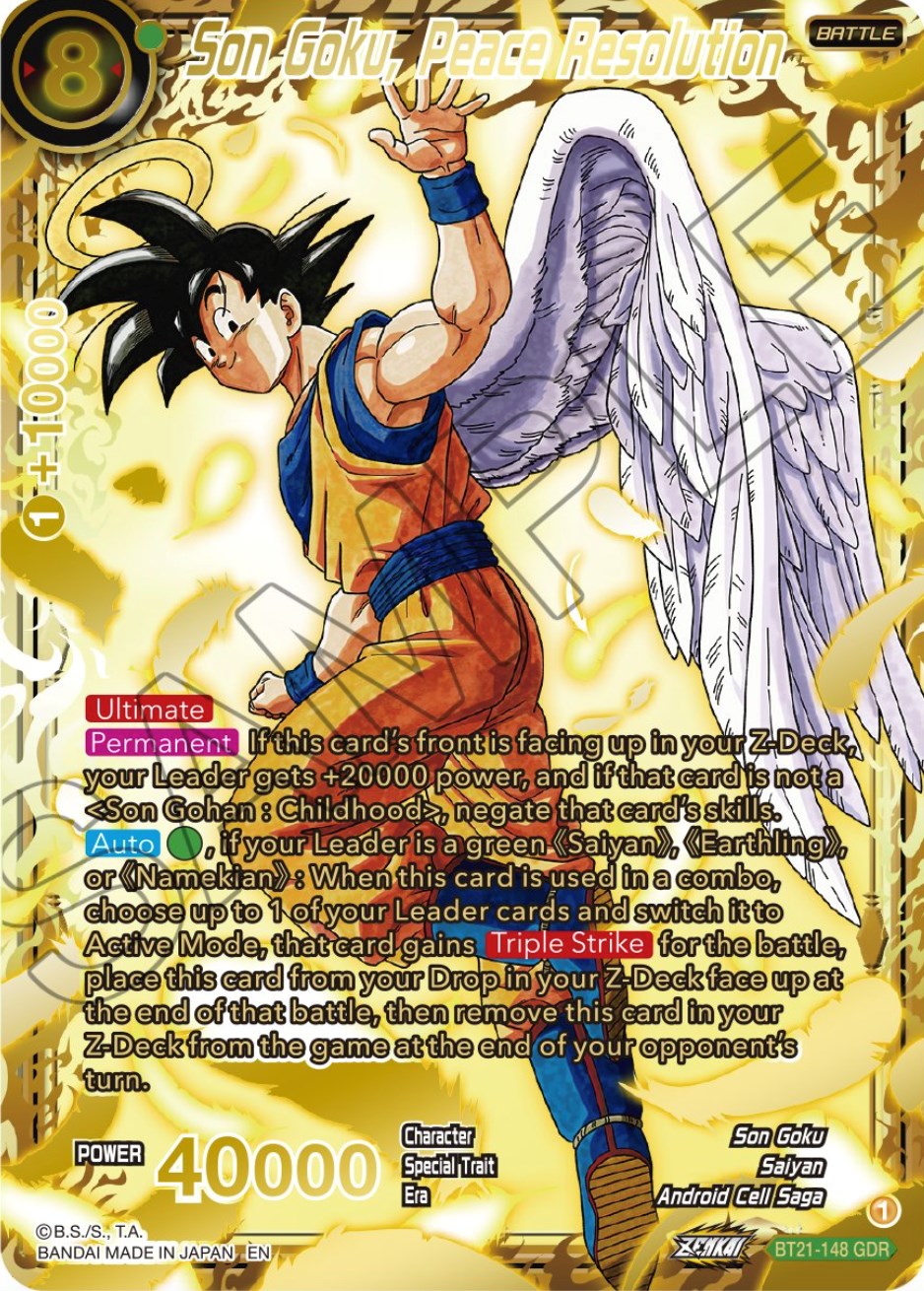 Son Goku, Peace Resolution (God Rare) (BT21-148) [Wild Resurgence] | Tables and Towers