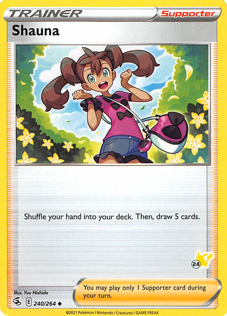 Shauna (240/264) (Pikachu Stamp #24) [Battle Academy 2022] | Tables and Towers