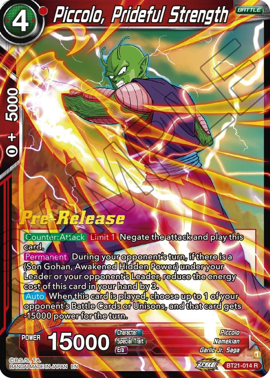 Piccolo, Prideful Strength (BT21-014) [Wild Resurgence Pre-Release Cards] | Tables and Towers