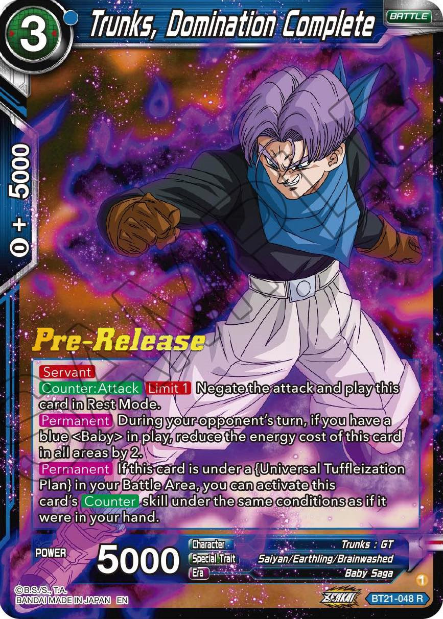 Trunks, Domination Complete (BT21-048) [Wild Resurgence Pre-Release Cards] | Tables and Towers