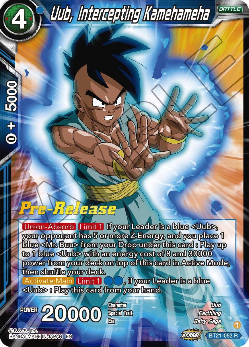 Uub, Intercepting Kamehameha (BT21-053) [Wild Resurgence Pre-Release Cards] | Tables and Towers