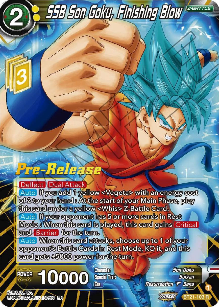 SSB Son Goku, Finishing Blow (BT21-103) [Wild Resurgence Pre-Release Cards] | Tables and Towers