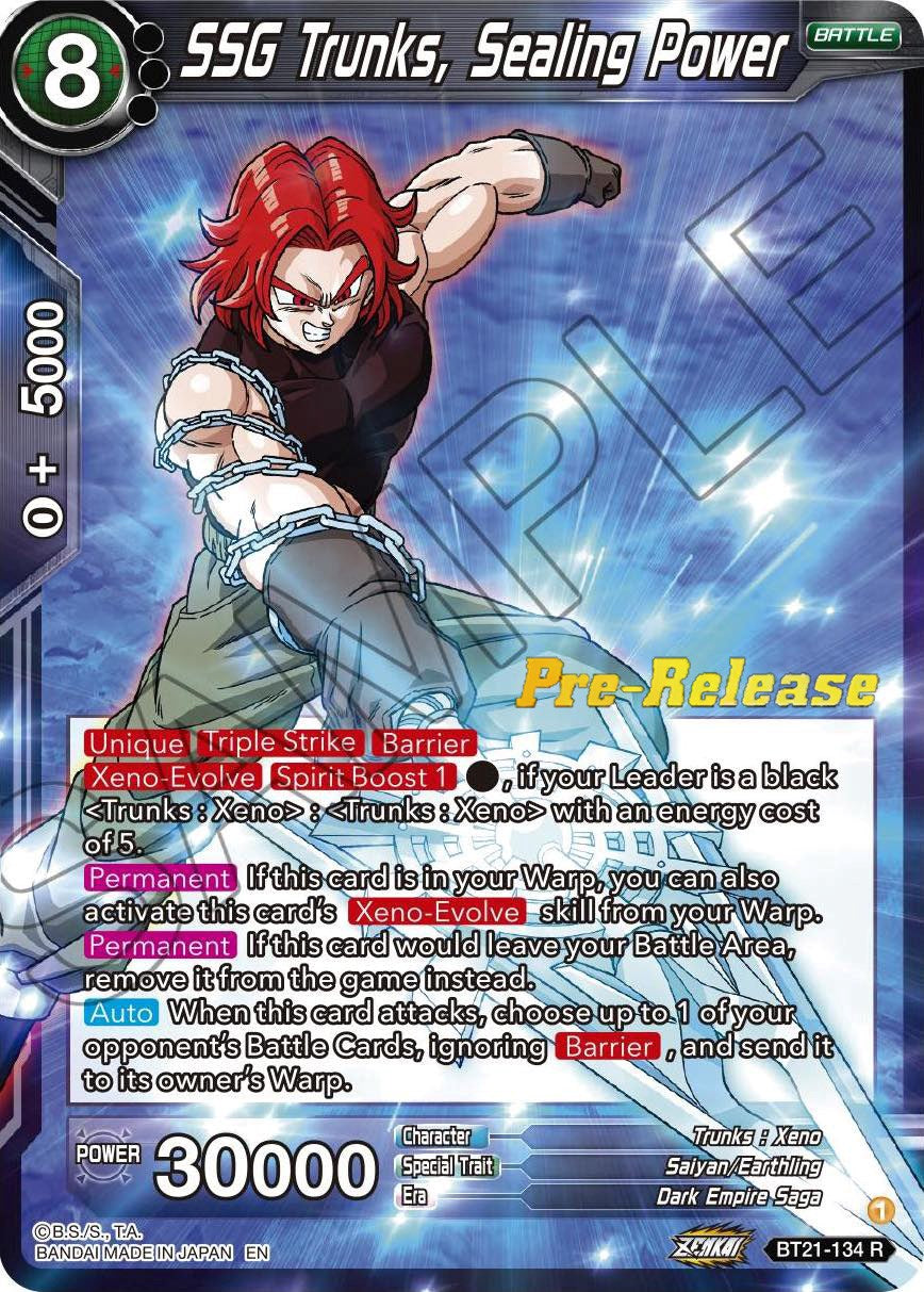 SSG Trunks, Sealing Power (BT21-134) [Wild Resurgence Pre-Release Cards] | Tables and Towers