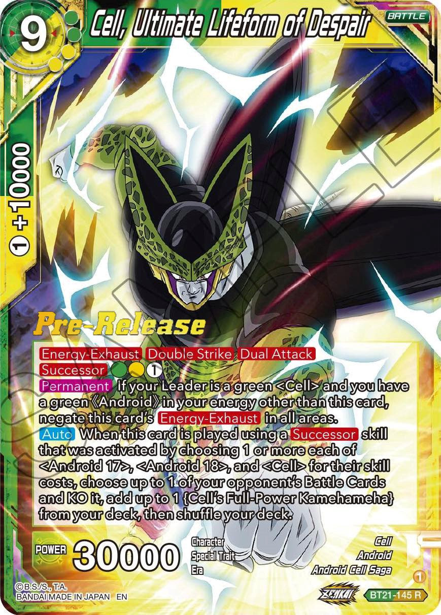 Cell, Ultimate Lifeform of Despair (BT21-145) [Wild Resurgence Pre-Release Cards] | Tables and Towers