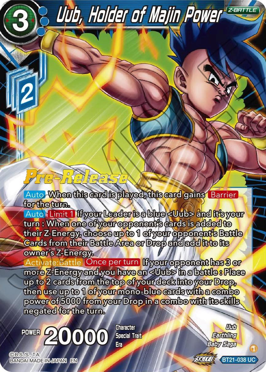 Uub, Holder of Majin Power (BT21-038) [Wild Resurgence Pre-Release Cards] | Tables and Towers