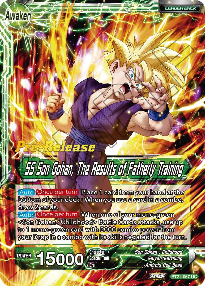 Son Gohan // SS Son Gohan, The Results of Fatherly Training (BT21-067) [Wild Resurgence Pre-Release Cards] | Tables and Towers