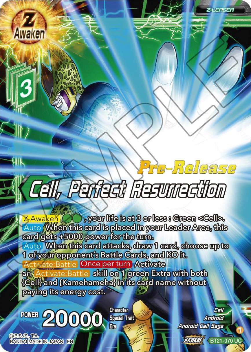 Cell, Perfect Resurrection (BT21-070) [Wild Resurgence Pre-Release Cards] | Tables and Towers