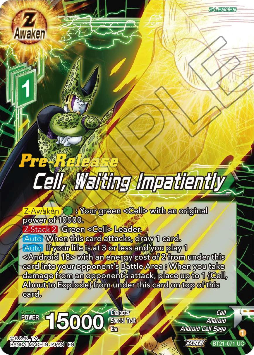 Cell, Waiting Impatiently (BT21-071) [Wild Resurgence Pre-Release Cards] | Tables and Towers