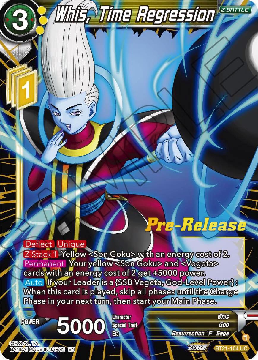 Whis, Time Regression (BT21-104) [Wild Resurgence Pre-Release Cards] | Tables and Towers