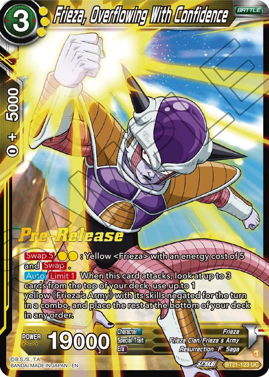 Frieza, Overflowing With Confidence (BT21-123) [Wild Resurgence Pre-Release Cards] | Tables and Towers