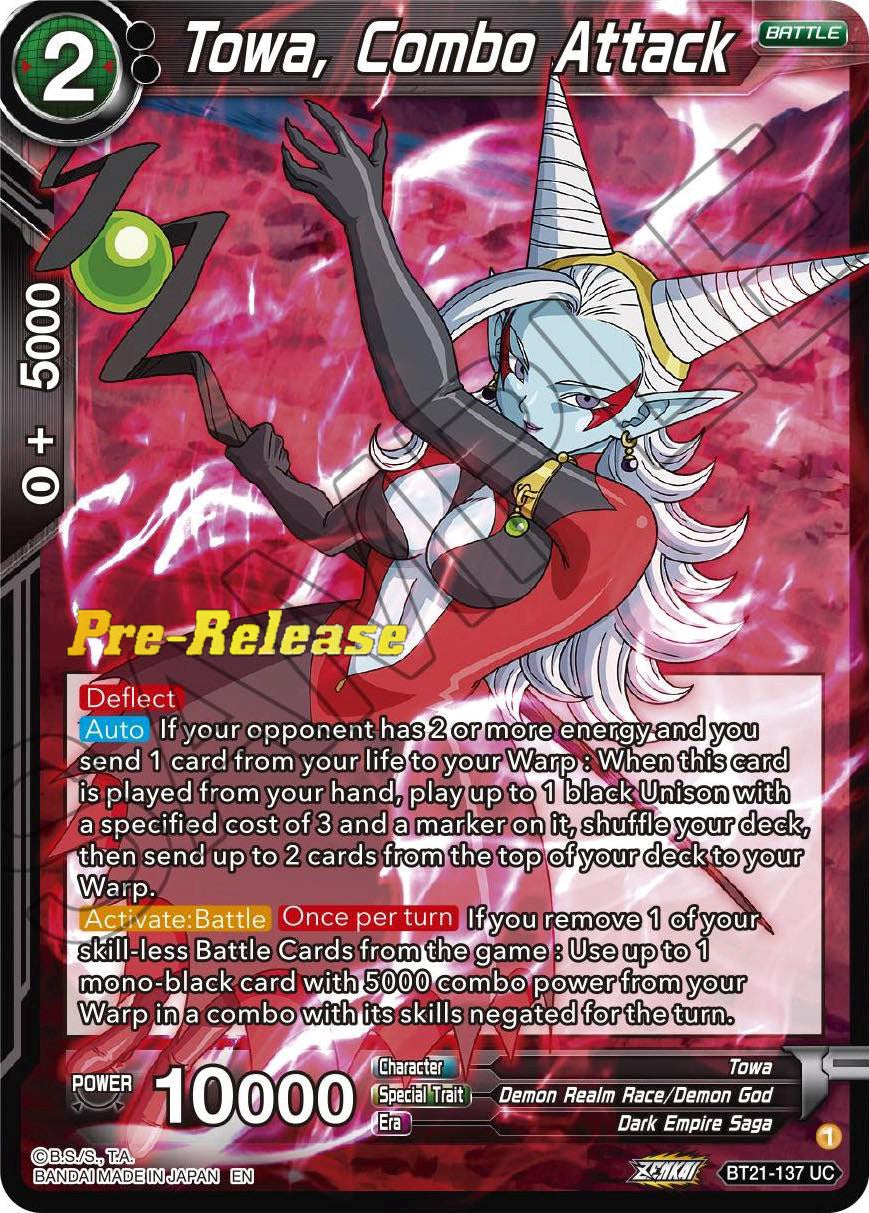 Towa, Combo Attack (BT21-137) [Wild Resurgence Pre-Release Cards] | Tables and Towers