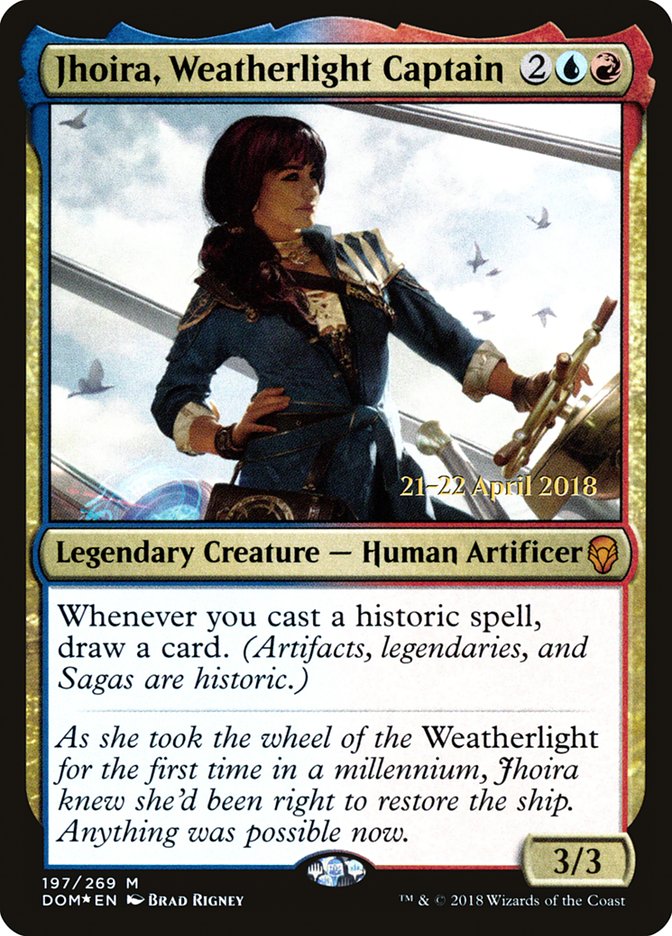 Jhoira, Weatherlight Captain [Dominaria Prerelease Promos] | Tables and Towers