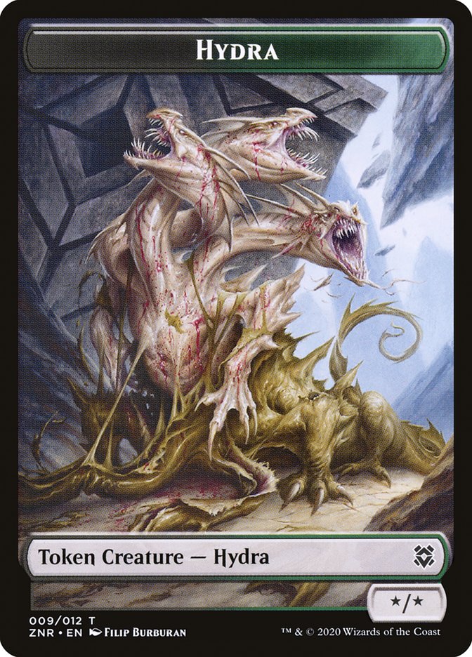 Cat Beast // Hydra Double-Sided Token [Zendikar Rising Tokens] | Tables and Towers