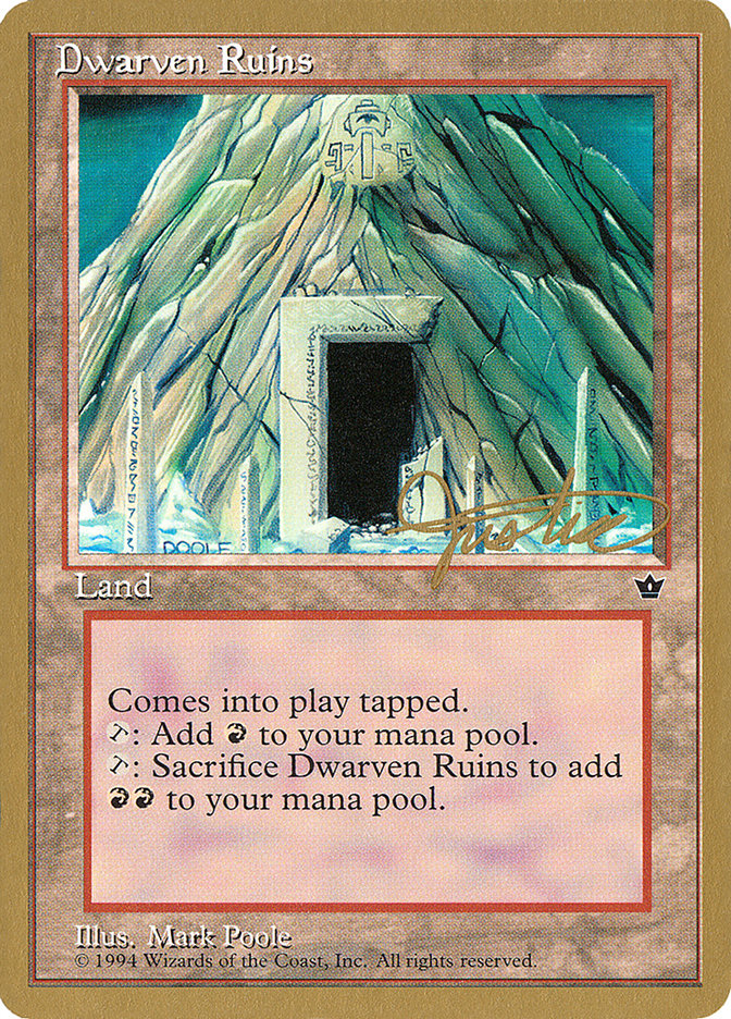 Dwarven Ruins (Mark Justice) [Pro Tour Collector Set] | Tables and Towers