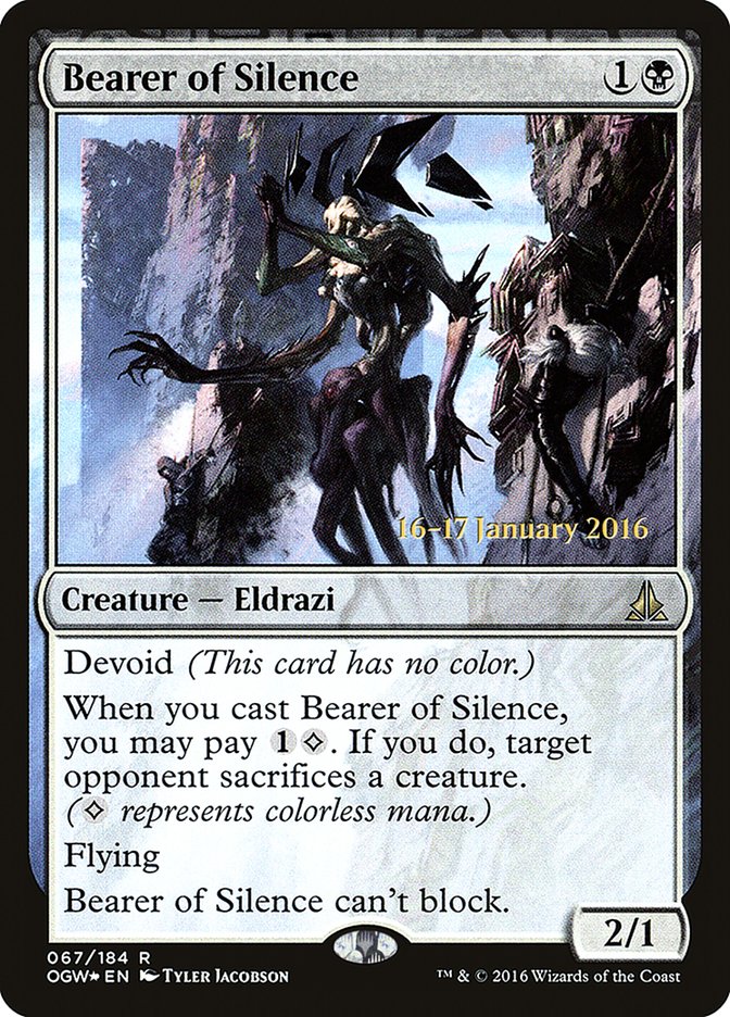 Bearer of Silence [Oath of the Gatewatch Prerelease Promos] | Tables and Towers