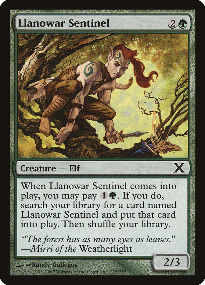 Llanowar Sentinel [Tenth Edition] | Tables and Towers