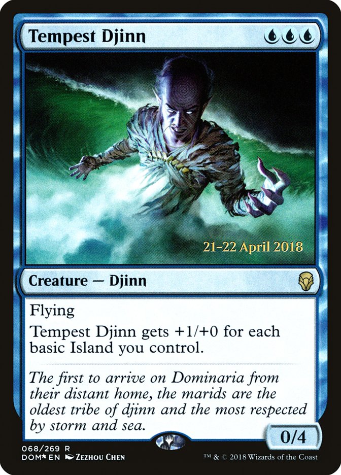 Tempest Djinn [Dominaria Prerelease Promos] | Tables and Towers