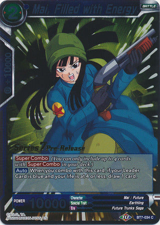 Mai, Filled with Energy (BT7-034_PR) [Assault of the Saiyans Prerelease Promos] | Tables and Towers