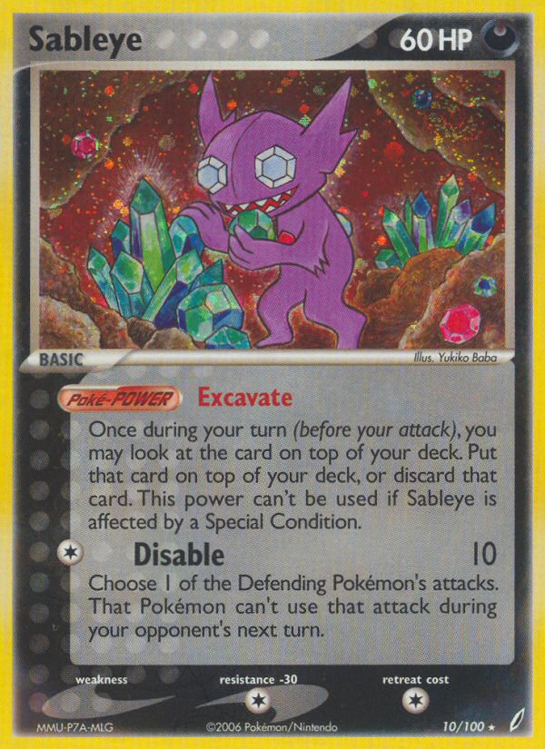 Sableye (10/100) [EX: Crystal Guardians] | Tables and Towers