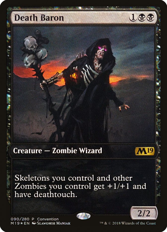 Death Baron (Convention) (Full Art) [Core Set 2019 Promos] | Tables and Towers