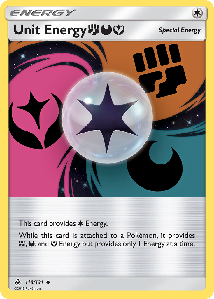 Unit Energy (118/131) (Fighting, Darkness, Fairy) [Sun & Moon: Forbidden Light] | Tables and Towers