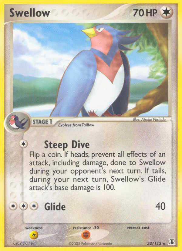 Swellow (32/113) [EX: Delta Species] | Tables and Towers