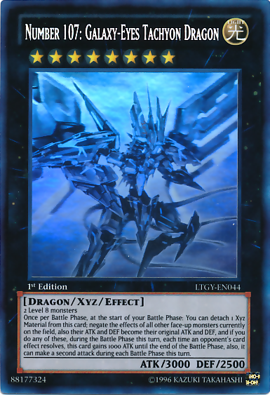 Number 107: Galaxy-Eyes Tachyon Dragon [LTGY-EN044] Ghost Rare | Tables and Towers