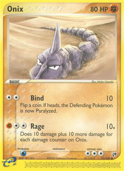 Onix (71/100) [EX: Sandstorm] | Tables and Towers