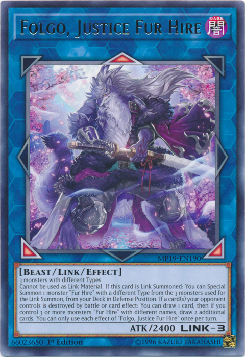 Folgo, Justice Fur Hire [MP19-EN190] Rare | Tables and Towers