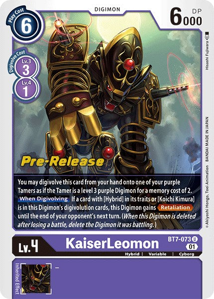 KaiserLeomon [BT7-073] [Next Adventure Pre-Release Cards] | Tables and Towers